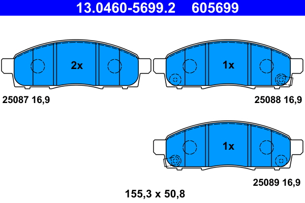 Picture of Brake Pad Set - ATE - 13.0460-5699.2