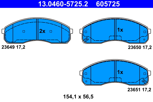 Picture of Brake Pad Set - ATE - 13.0460-5725.2