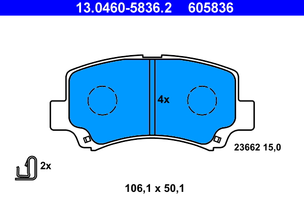 Picture of Brake Pad Set - ATE - 13.0460-5836.2