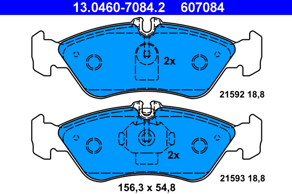 Picture of Brake Pad Set, disc brake - ATE - 13.0460-7084.2