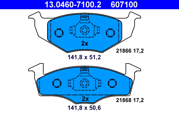 ATE disk pločice VW 13.0460-7100.2 polo 1.9d 99-01