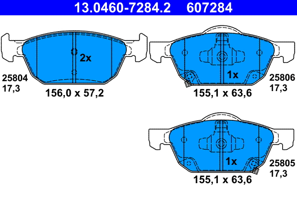 Picture of Brake Pad Set - ATE - 13.0460-7284.2