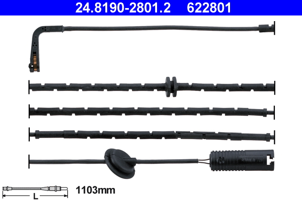 Picture of Warning Contact, brake pad wear - ATE - 24.8190-2801.2