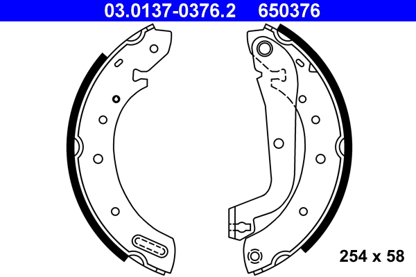 Picture of Brake Shoe Set - ATE - 03.0137-0376.2
