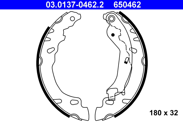 ATE pakne FIAT 03.0137-0462.2 f-500 1.2,1.3jtd 07 -> 180x30