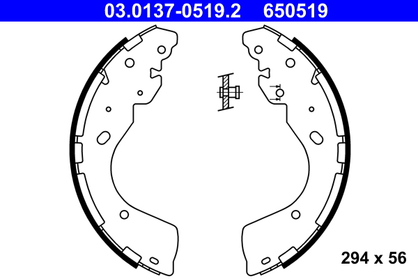 Picture of Brake Shoe Set - ATE - 03.0137-0519.2