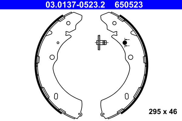 Picture of Brake Shoe Set - ATE - 03.0137-0523.2