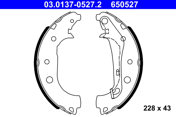 Picture of Brake Shoe Set - ATE - 03.0137-0527.2