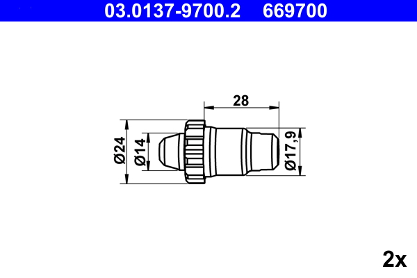 SET PRIBORA ZA PAKNOVE RUČNE KOČNICE - ATE - 03.0137-9700.2