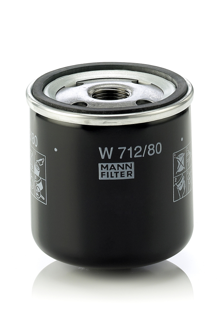 Picture of MANN-FILTER - W 712/80 - Oil Filter (Lubrication)
