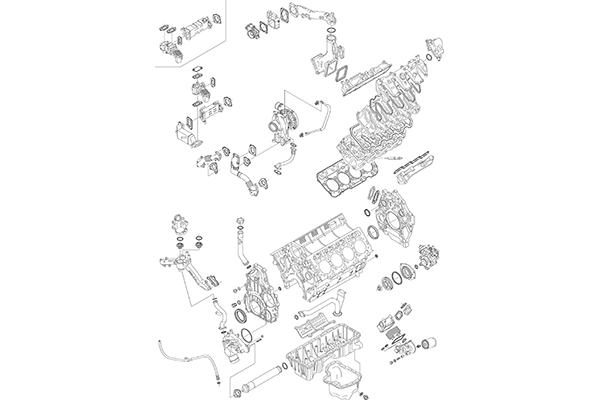 Picture of Full Gasket Kit, engine - ELRING - Duramax 6.6 V8 LGH