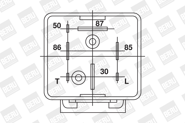 Picture of Relay, glow plug system - BorgWarner (BERU) - GR001