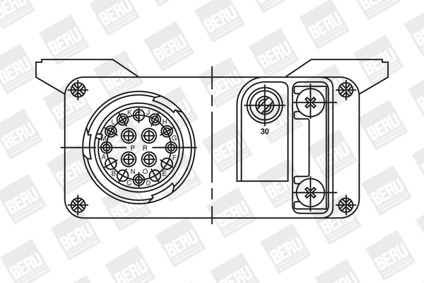 Picture of Relay, glow plug system - BorgWarner (BERU) - GR032