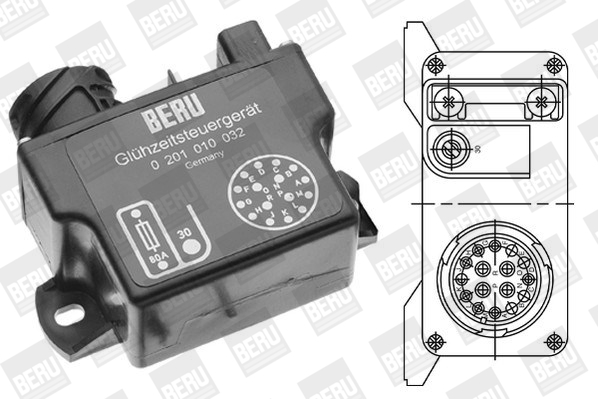 Picture of Relay, glow plug system - BorgWarner (BERU) - GR032