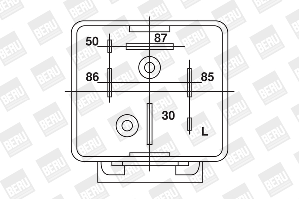 Picture of Relay, glow plug system - BorgWarner (BERU) - GR064
