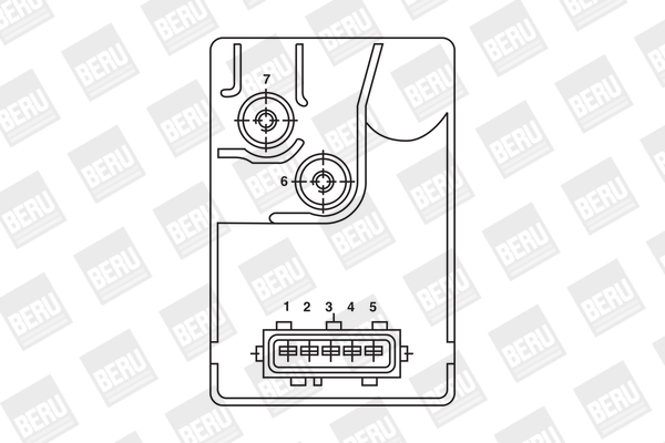 Picture of Relay, glow plug system - BorgWarner (BERU) - GR034