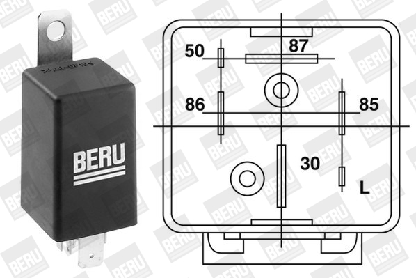 Picture of Relay, glow plug system - BorgWarner (BERU) - GR064