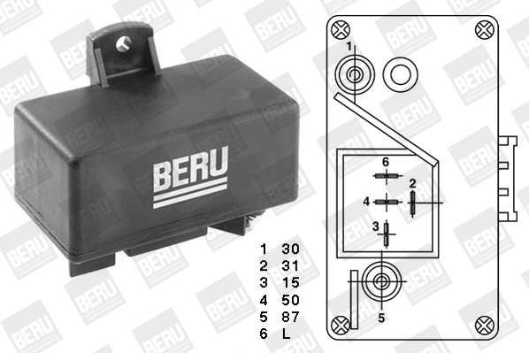 Picture of Relay, glow plug system - BorgWarner (BERU) - GR065