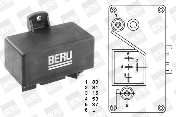 Picture of Relay, glow plug system - BorgWarner (BERU) - GR066