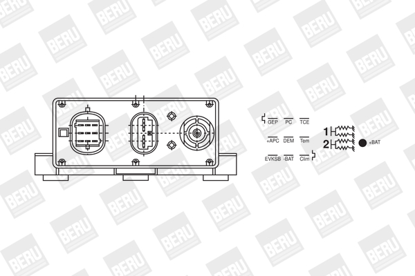 Picture of Relay, glow plug system - BorgWarner (BERU) - GR067
