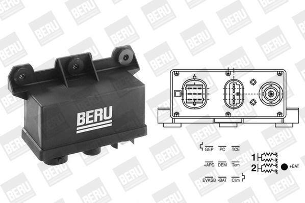 Picture of Relay, glow plug system - BorgWarner (BERU) - GR067