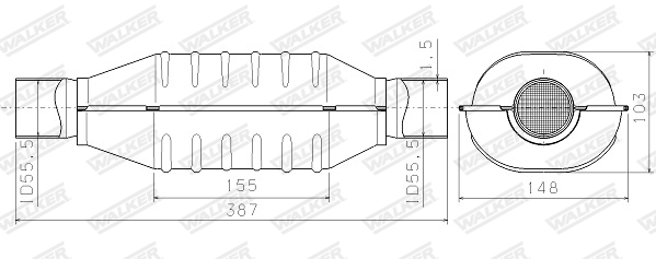 WALKER - 65996 - Katalizator, univerzalni (Izduvni sistem, univerzalni)