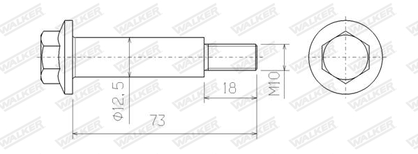 WALKER - 83149 - Vijak, izduvni sistem (Izduvni sistem)