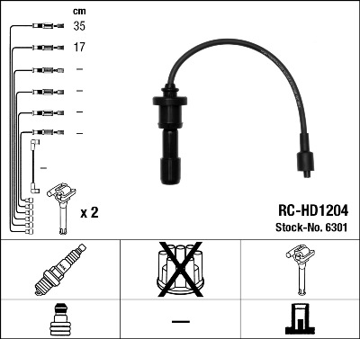 NGK - 6301 - Komplet kablova za paljenje (Uređaj za paljenje)