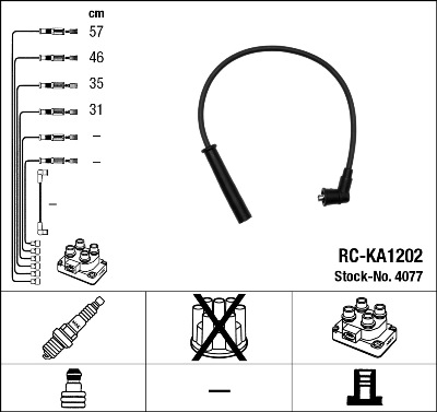 KABLOVI ZA SVEĆICE - NGK - 4077