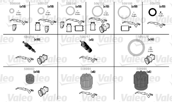 SET ZA POPRAVKU O-PRSTENOVA - VALEO - 509203