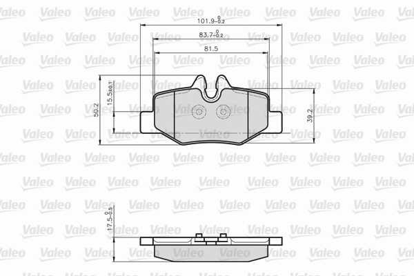 Image de Kit de plaquettes de frein, frein à disque - VALEO - 872008