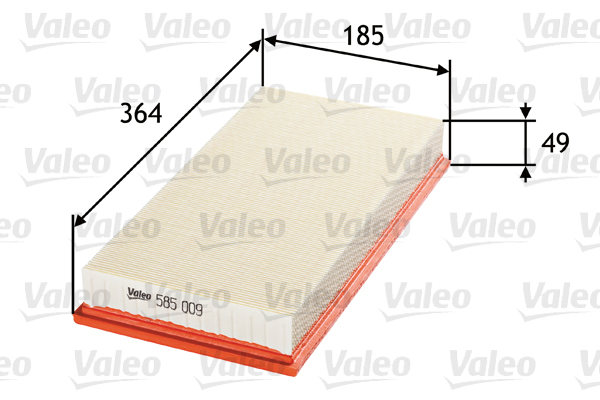 Slika VALEO - 585009 - Filter za vazduh (Sistem za dovod vazduha)