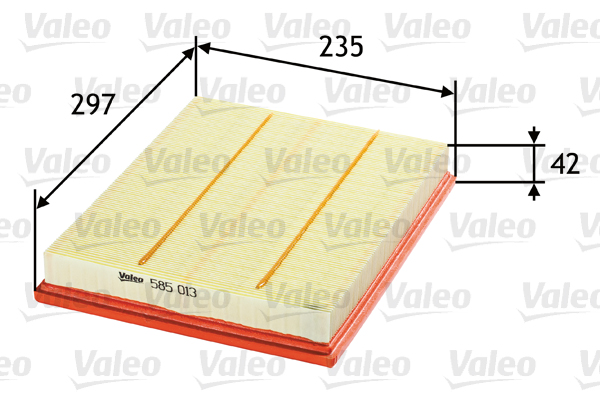 Slika VALEO - 585013 - Filter za vazduh (Sistem za dovod vazduha)