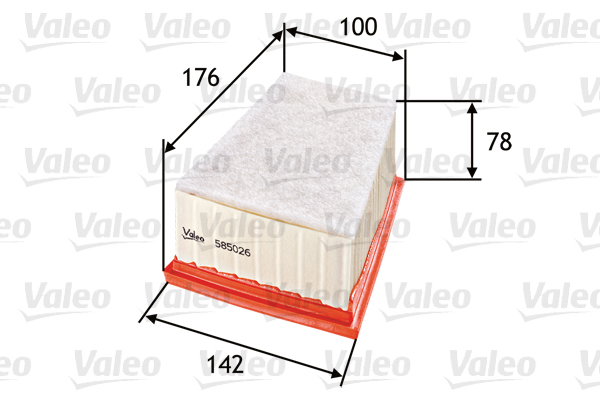 VALEO - 585026 - Filter za vazduh (Sistem za dovod vazduha)