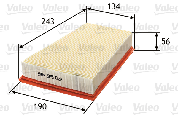 Slika VALEO - 585029 - Filter za vazduh (Sistem za dovod vazduha)