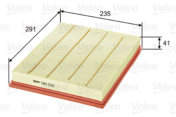 Slika VALEO - 585032 - Filter za vazduh (Sistem za dovod vazduha)