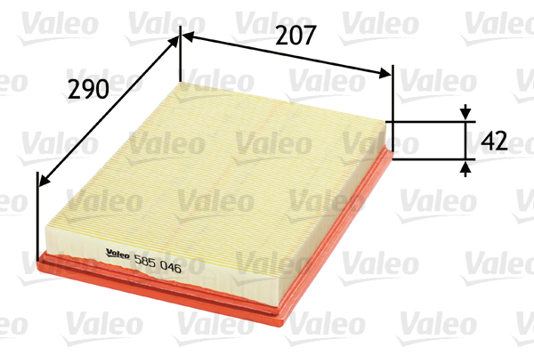 Slika VALEO - 585046 - Filter za vazduh (Sistem za dovod vazduha)