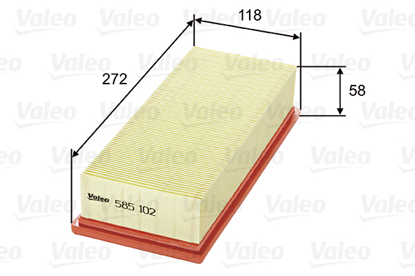 VALEO - 585102 - Filter za vazduh (Sistem za dovod vazduha)