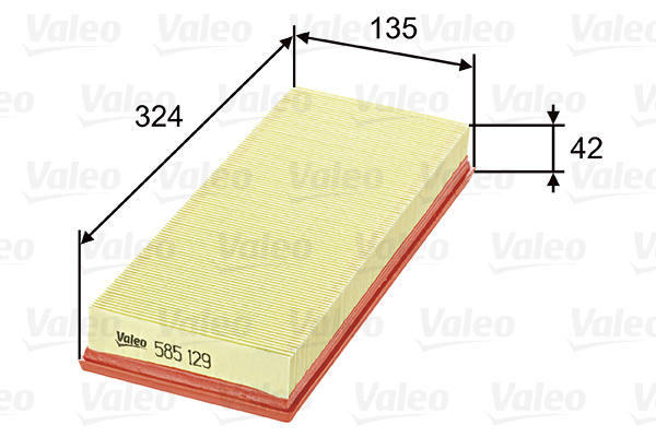 Slika VALEO - 585129 - Filter za vazduh (Sistem za dovod vazduha)