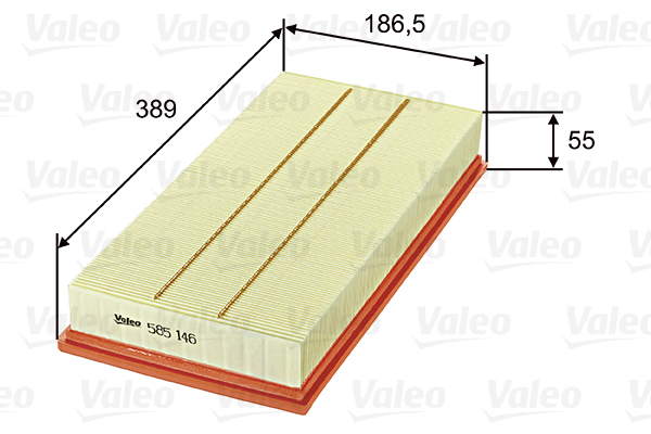 Slika VALEO - 585146 - Filter za vazduh (Sistem za dovod vazduha)