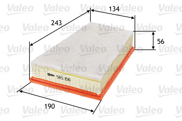 VALEO - 585156 - Filter za vazduh (Sistem za dovod vazduha)