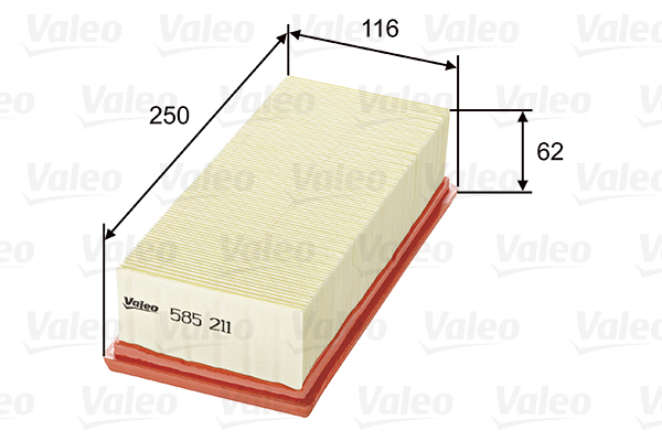 VALEO - 585211 - Filter za vazduh (Sistem za dovod vazduha)