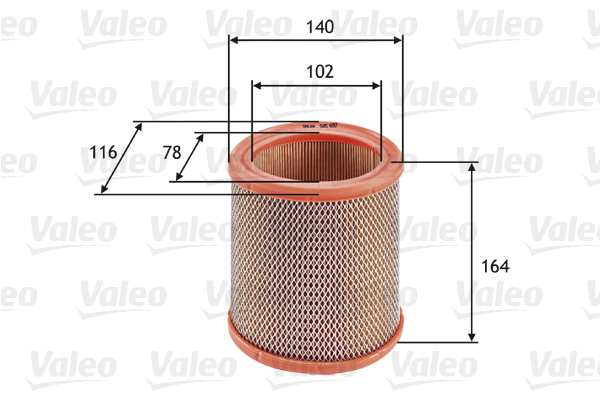 Slika VALEO - 585602 - Filter za vazduh (Sistem za dovod vazduha)