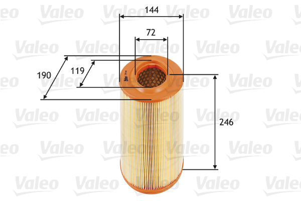 Slika VALEO - 585669 - Filter za vazduh (Sistem za dovod vazduha)