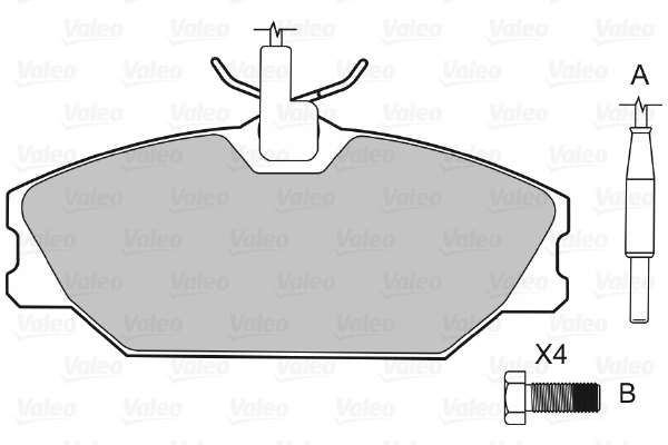Image de Kit de plaquettes de frein, frein à disque - VALEO - 598061