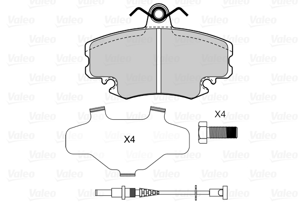 Image de Kit de plaquettes de frein, frein à disque - VALEO - 601427
