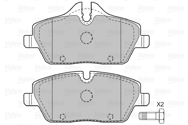 Image de Kit de plaquettes de frein, frein à disque - VALEO - 598699