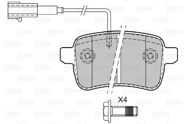 Image de Kit de plaquettes de frein, frein à disque - VALEO - 601142