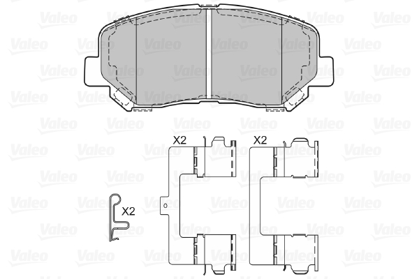Image de Kit de plaquettes de frein, frein à disque - VALEO - 601330