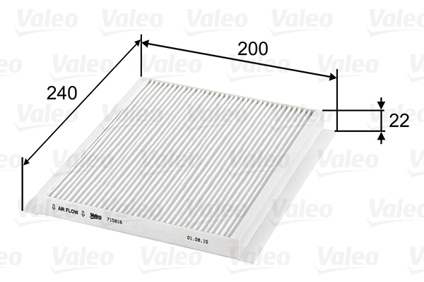 VALEO - 715816 - Filter, vazduh unutrašnjeg prostora (Grejanje/ventilacija)